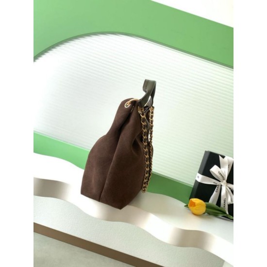 Replica Borsa Chanel 26C Dumpling Hobo AS5978 scamosciata Caffè Imitazioni Replica Borsa Chanel 26C Dumpling Hobo AS5978 scamosciata Caffè
