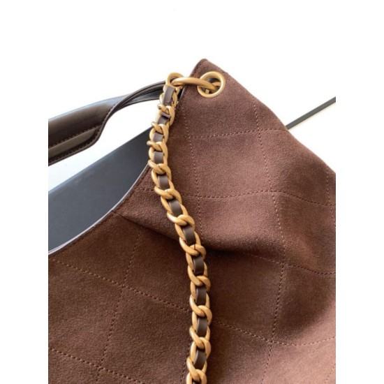 Replica Borsa Chanel 26C Dumpling Hobo AS5978 scamosciata Caffè Imitazioni Replica Borsa Chanel 26C Dumpling Hobo AS5978 scamosciata Caffè
