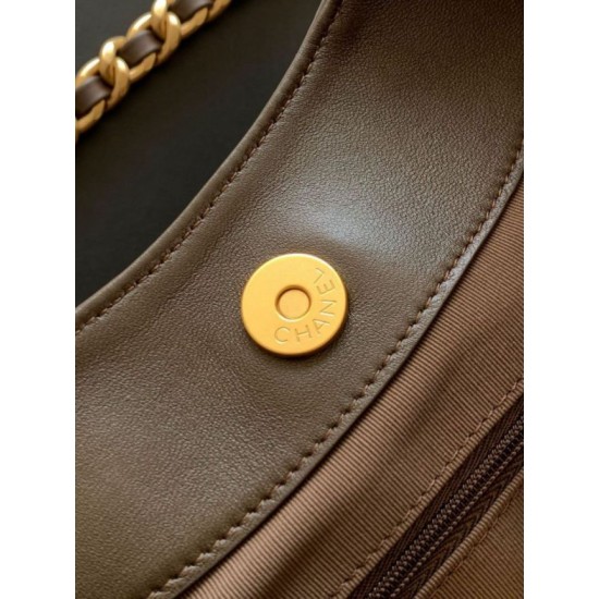 Replica Borsa Chanel 26C Dumpling Hobo AS5978 scamosciata Caffè Imitazioni Replica Borsa Chanel 26C Dumpling Hobo AS5978 scamosciata Caffè