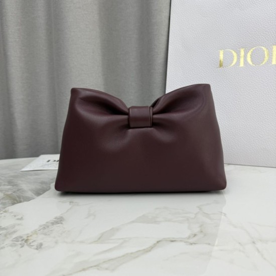Replica Borsa a tracolla Dior Bow piccola/media con finitura oro Caffè Imitazioni Replica Borsa a tracolla Dior Bow piccola/media con finitura oro Caffè