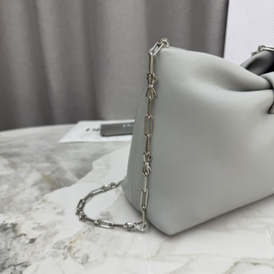 Replica Borsa a tracolla Dior Bow piccola/media con finitura oro Grigio Imitazioni Replica Borsa a tracolla Dior Bow piccola/media con finitura oro Grigio