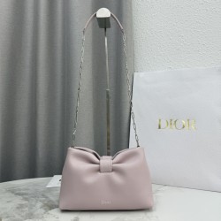 Replica Borsa a tracolla Dior Bow piccola/media con finitura oro Rosa