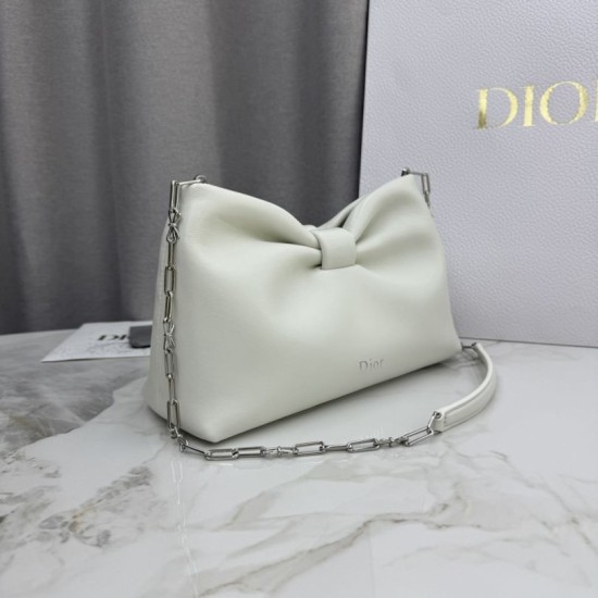 Replica Borse  a tracolla Dior Bow piccola/media con finitura oro Beige