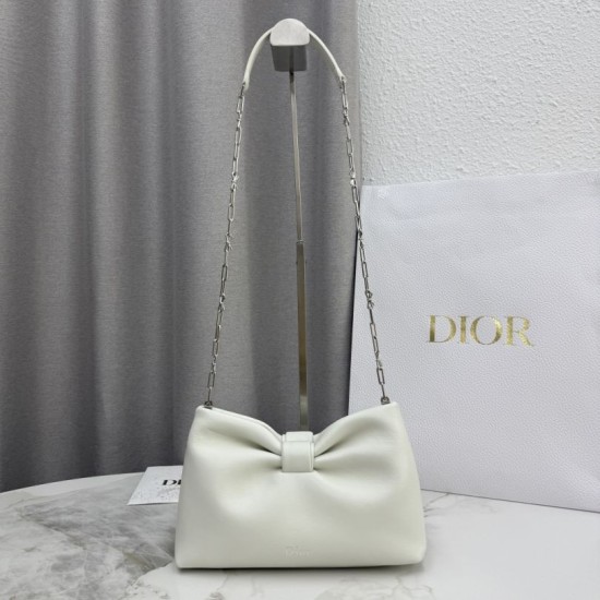 Replica Borse  a tracolla Dior Bow piccola/media con finitura oro Beige