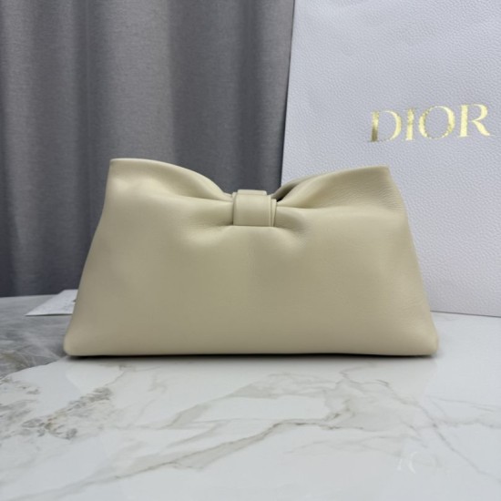 Replica borse griffate a tracolla Dior Bow piccola/media Acciaio inossidabile Beige chiaro
