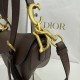 Replica Borse Saddle Dior pelle di vitello martellata marrone Imitazioni Replica Borse Saddle Dior pelle di vitello martellata marrone