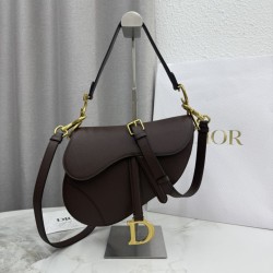 Replica Borse  Saddle Dior pelle di vitello martellata marrone