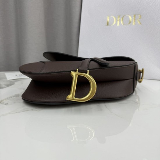 Replica Borse Saddle Dior pelle di vitello martellata marrone Imitazioni Replica Borse Saddle Dior pelle di vitello martellata marrone