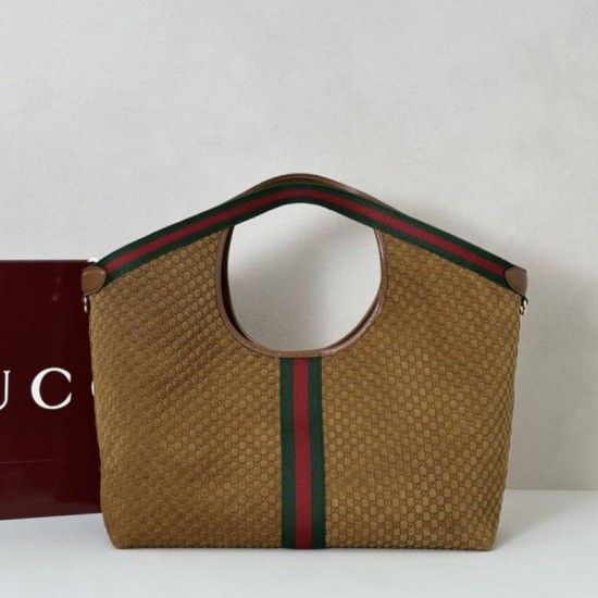 Replica Borsa tote Gucci Giglio grande scamosciata GG 853971 marrone Imitazioni Replica Borsa tote Gucci Giglio grande scamosciata GG 853971 marrone