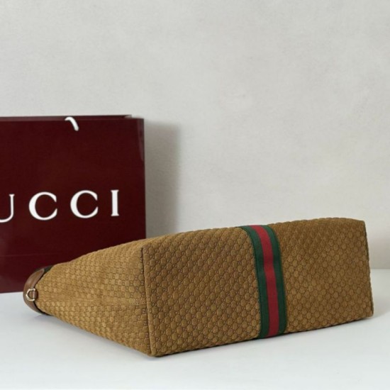 Replica Borsa tote Gucci Giglio grande scamosciata GG 853971 marrone Imitazioni Replica Borsa tote Gucci Giglio grande scamosciata GG 853971 marrone