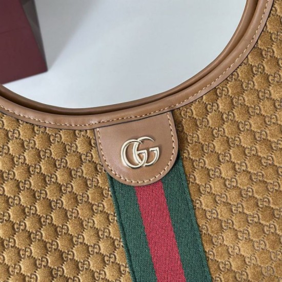 Replica Borsa tote Gucci Giglio grande scamosciata GG 853971 marrone Imitazioni Replica Borsa tote Gucci Giglio grande scamosciata GG 853971 marrone