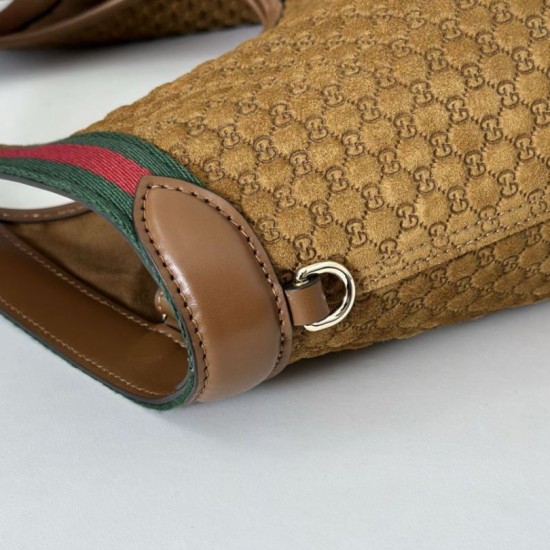 Replica Borsa tote Gucci Giglio grande scamosciata GG 853971 marrone Imitazioni Replica Borsa tote Gucci Giglio grande scamosciata GG 853971 marrone