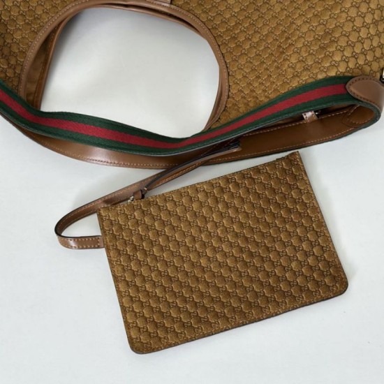 Replica Borsa tote Gucci Giglio grande scamosciata GG 853971 marrone Imitazioni Replica Borsa tote Gucci Giglio grande scamosciata GG 853971 marrone