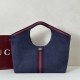 Replica Borsa tote Gucci Giglio grande scamosciata GG 853971 Blu Imitazioni Replica Borsa tote Gucci Giglio grande scamosciata GG 853971 Blu