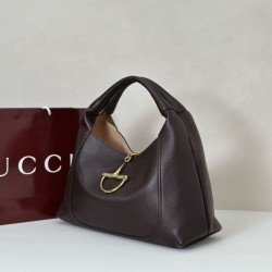 Replica Gucci 837466 Borsa a tracolla maxi Softbit Marrone scuro