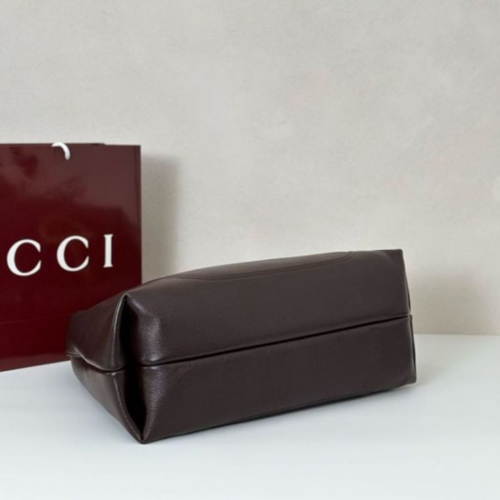 Replica Gucci 837466 Borsa a tracolla maxi Softbit Marrone scuro Imitazioni Replica Gucci 837466 Borsa a tracolla maxi Softbit Marrone scuro
