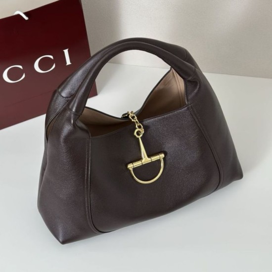 Replica Gucci 837466 Borsa a tracolla maxi Softbit Marrone scuro Imitazioni Replica Gucci 837466 Borsa a tracolla maxi Softbit Marrone scuro