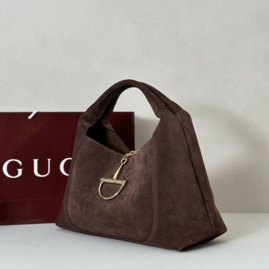 Replica Gucci 837466 Bora Pari a tracolla maxi Softbit Marrone scamosciato Imitazioni Replica Gucci 837466 Bora Pari a tracolla maxi Softbit Marrone scamosciato