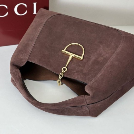 Replica Gucci 837466 Bora Pari a tracolla maxi Softbit Marrone scamosciato Imitazioni Replica Gucci 837466 Bora Pari a tracolla maxi Softbit Marrone scamosciato