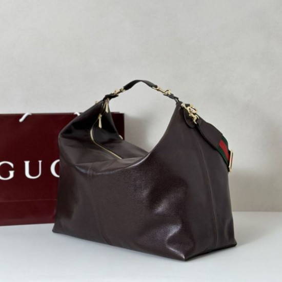 Replica Gucci 864485 Brera borsa a tracolla grande da uomo Caffè Imitazioni Replica Gucci 864485 Brera borsa a tracolla grande da uomo Caffè