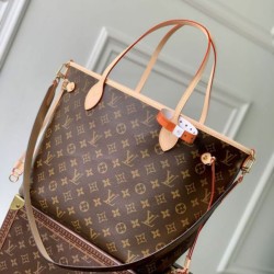 Replica Borsa Louis Vuitton M28407 Neverfull Inside Out MM marrone