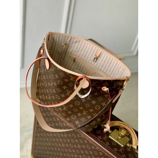 Replica Borsa Louis Vuitton M28407 Neverfull Inside Out MM marrone Imitazioni Replica Borsa Louis Vuitton M28407 Neverfull Inside Out MM marrone