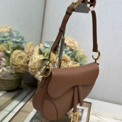 Replica Borse Dior Saddle pelle di vitello liscia marrone Imitazioni Replica Borse Dior Saddle pelle di vitello liscia marrone