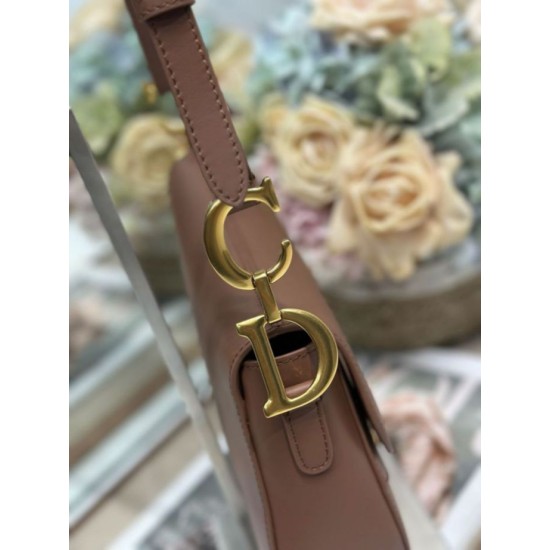 Replica Borse Dior Saddle pelle di vitello liscia marrone Imitazioni Replica Borse Dior Saddle pelle di vitello liscia marrone