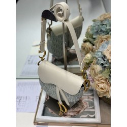 Borse Dior Saddle tela jacquard Dior Oblique blu Borse Dior Saddle tela jacquard Dior Oblique blu