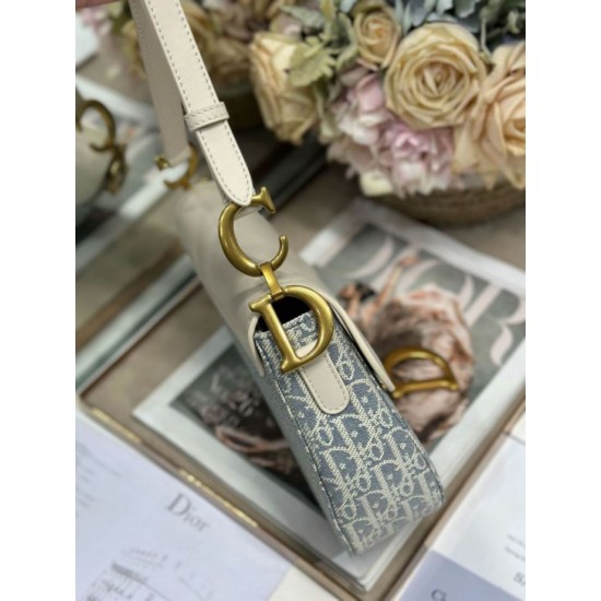 Replica Borse Dior Saddle tela jacquard Dior Oblique blu Imitazioni Replica Borse Dior Saddle tela jacquard Dior Oblique blu