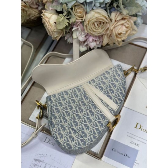 Replica Borse Dior Saddle tela jacquard Dior Oblique blu Imitazioni Replica Borse Dior Saddle tela jacquard Dior Oblique blu