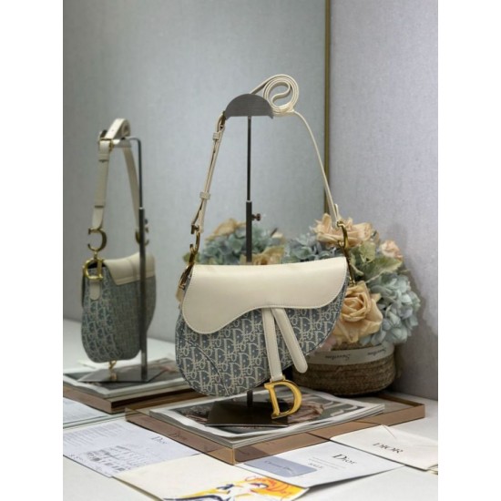 Replica Borse Dior Saddle tela jacquard Dior Oblique blu Imitazioni Replica Borse Dior Saddle tela jacquard Dior Oblique blu