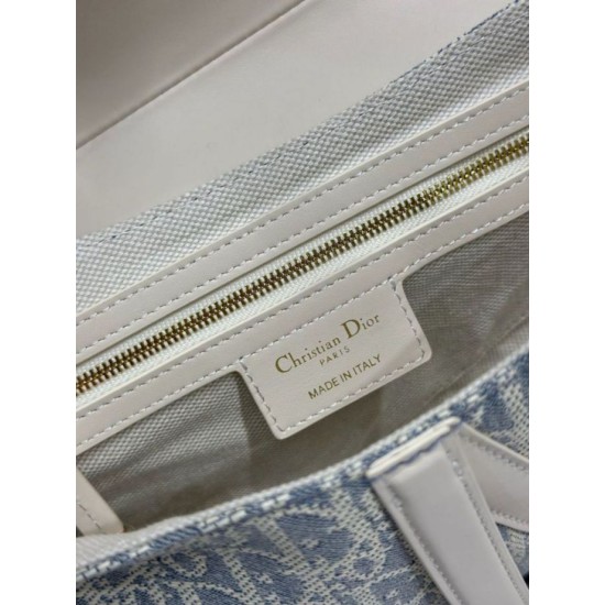 Replica Borse Dior Saddle tela jacquard Dior Oblique blu Imitazioni Replica Borse Dior Saddle tela jacquard Dior Oblique blu