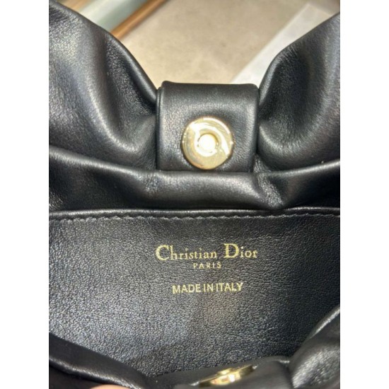 Replica Borsa Dior Bow con fiocco nero e metallo finitura oro Imitazioni Replica Borsa Dior Bow con fiocco nero e metallo finitura oro