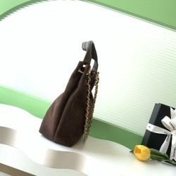 Replica Borsa Chanel 26C Maxi Hobo AS5970 AS5978 scamosciata marrone Imitazioni Replica Borsa Chanel 26C Maxi Hobo AS5970 AS5978 scamosciata marrone