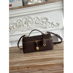 Borsa a tracolla con manico superiore Loro Piana Extra Bag 23 Marrone scuro