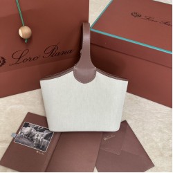 Borsa a cestino Loro Piana Bobbin Marrone Borsa a cestino Loro Piana Bobbin Marrone