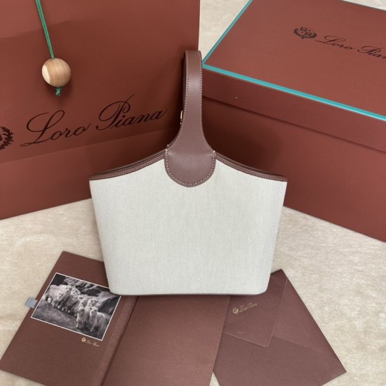 Replica Perfetta a cestino Loro Piana Bobbin Marrone Imitazioni Replica Perfetta a cestino Loro Piana Bobbin Marrone
