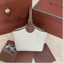 Borsa a cestino Loro Piana Bobbin Marrone