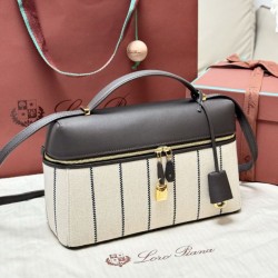Replica Borsa Extra Loro Piana L27 Tessuto Rigato Blu Imitazioni Replica Borsa Extra Loro Piana L27 Tessuto Rigato Blu