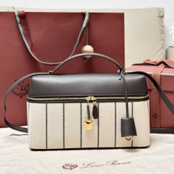 Replica Borsa Extra Loro Piana L27 Tessuto Rigato Blu