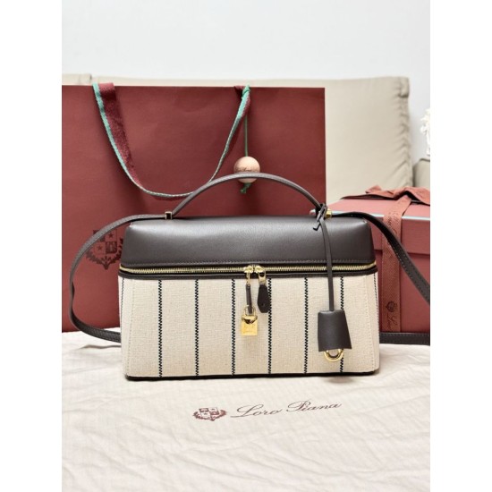 Replica Borsa Extra Loro Piana L27 Tessuto Rigato Blu