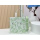 Replica Borsa Dior Book Tote piccolo/media/grande con tracolla ricamo Toile de Jouy multicolore verde