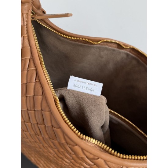Replica Borsa a spalla hobo Veneta piccola/grande Bottega Veneta intrecciata marrone Imitazioni Replica Borsa a spalla hobo Veneta piccola/grande Bottega Veneta intrecciata marrone