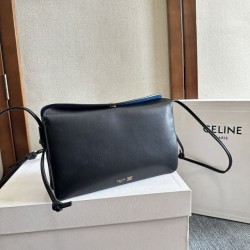 Replica Borsa  1:1 Celine Trio Flap morbida pelle di agnello nera