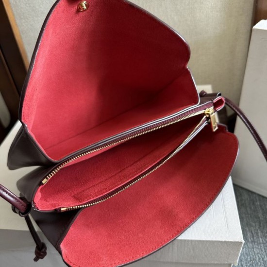Replica Borsa Celine Trio Flap morbida pelle di agnello bordeaux Imitazioni Replica Borsa Celine Trio Flap morbida pelle di agnello bordeaux