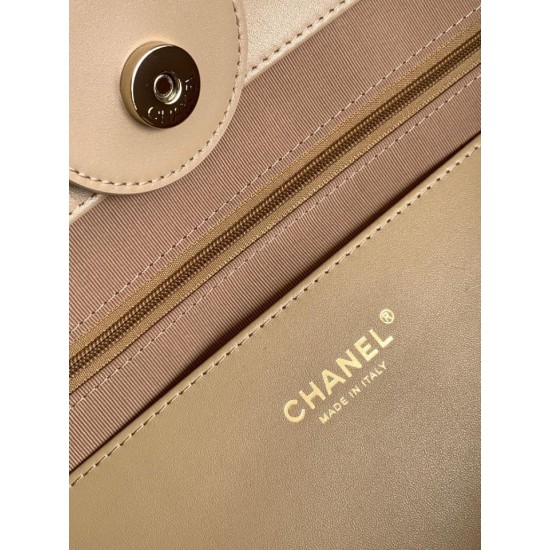 Replica Borsa shopping Tote Chanel Deauville AS6007 tela righe marrone Imitazioni Replica Borsa shopping Tote Chanel Deauville AS6007 tela righe marrone
