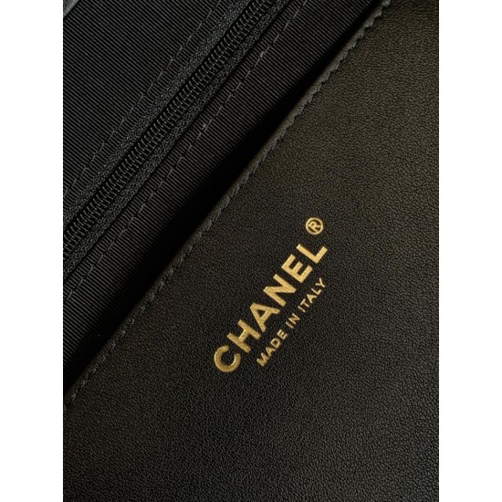 Replica Borsa shopping Tote Chanel Deauville AS6007 tela righe bianca/nero Imitazioni Replica Borsa shopping Tote Chanel Deauville AS6007 tela righe bianca/nero