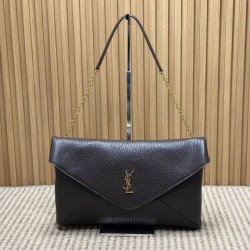 Replica YSL Saint Laurent Cassandre Borsa a busta grande con catena Claret