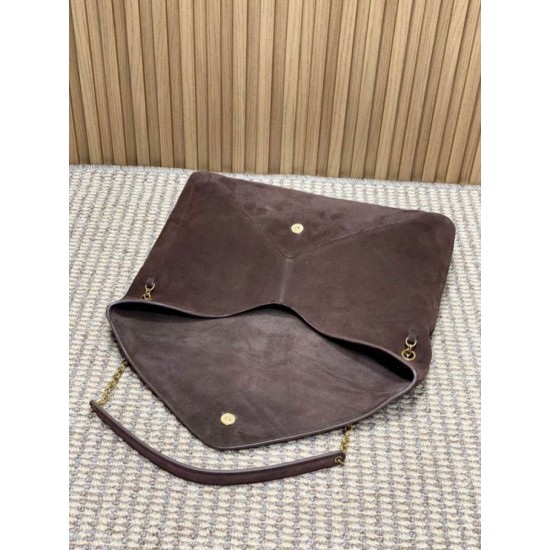 Replica YSL Saint Laurent Cassandre Borse Imitazioni a busta grande con catena scamosciata marrone Imitazioni Replica YSL Saint Laurent Cassandre Borse Imitazioni a busta grande con catena scamosciata marrone